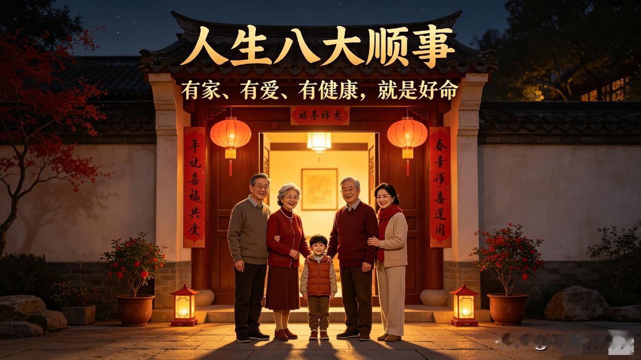人生八大顺事，但凡占够五件，就是实打实的有福之人，对照看看你有几样很多人一