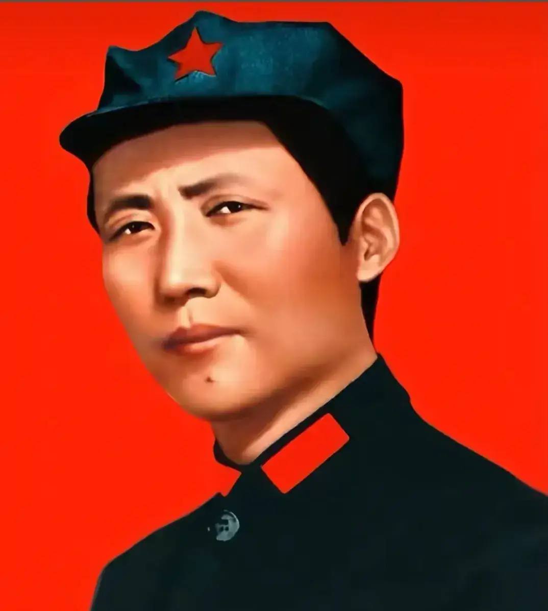 伟大领袖毛主席，胆胳超人显霸气。龙潭虎穴敢去闯，一支笔杆压群雄。文能挥笔