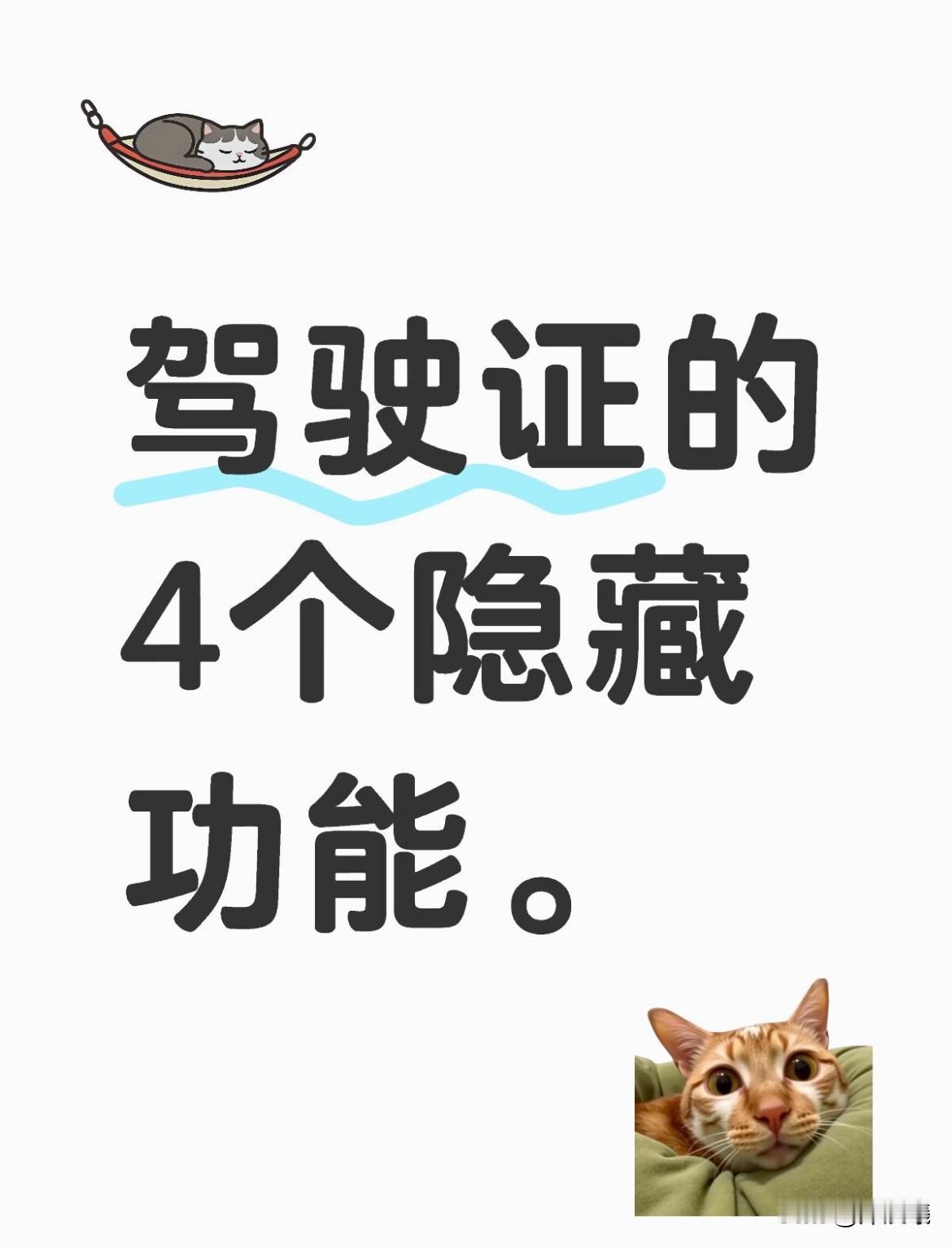 考了驾照只用来开车？这4个隐藏功能你可能不知道，不用太可惜，别让驾照白考！现