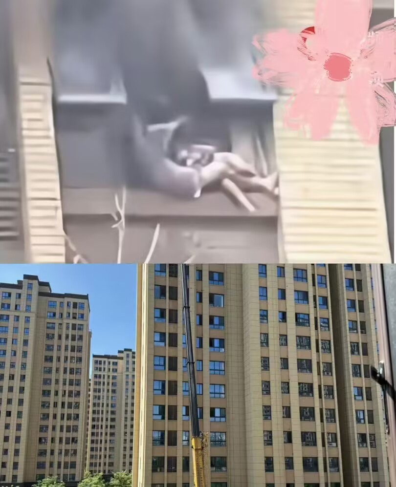 连云港火灾连云港火灾母女坠楼小区楼下搞那么多绿化，有什么用想不通，很多救援作业