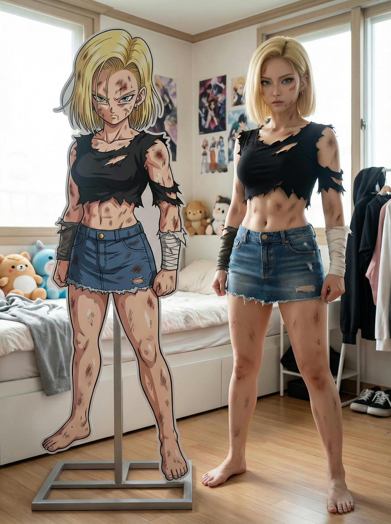 龙珠，多少人青春。看过无数遍！美女模仿的很像！最后一张有亮点！