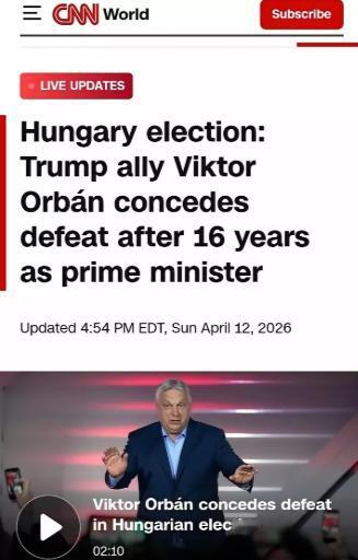 欧尔班执政20年，他的时代终于落幕了。 先纠正一个小细节，欧尔班实际连续执政