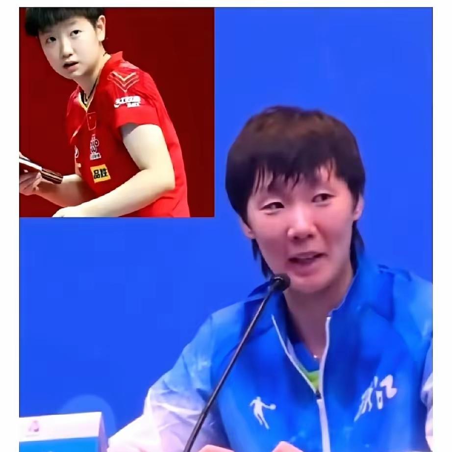 输给孙颖莎后，王曼昱对着镜头说了段话，直接冲上热搜第一。她说：“莎莎确实比我强