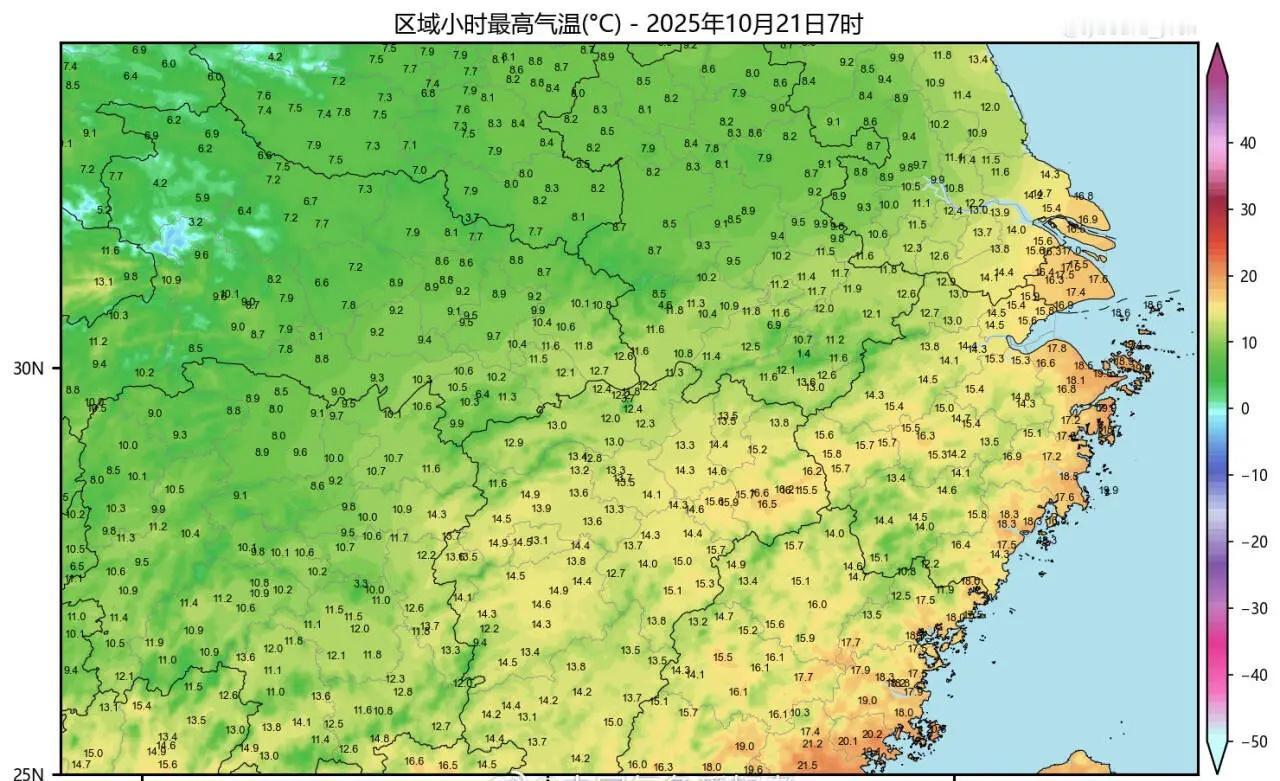东南沿海海洋保温气象观察上海天气冷空气由于前期副高持续控制使得东海海表