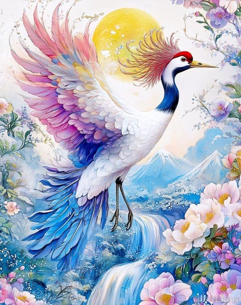 锦上添花富贵吉祥仙鹤开运连连壁纸​​​