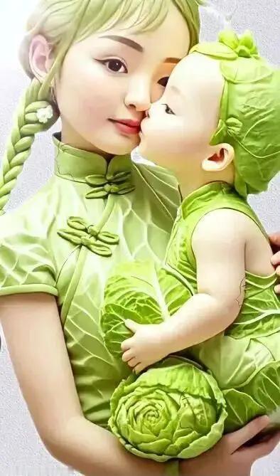 视觉错觉图，到底是几张人脸呀？白菜母子图，眼力谜题。30秒你能找全吗？有人说5张