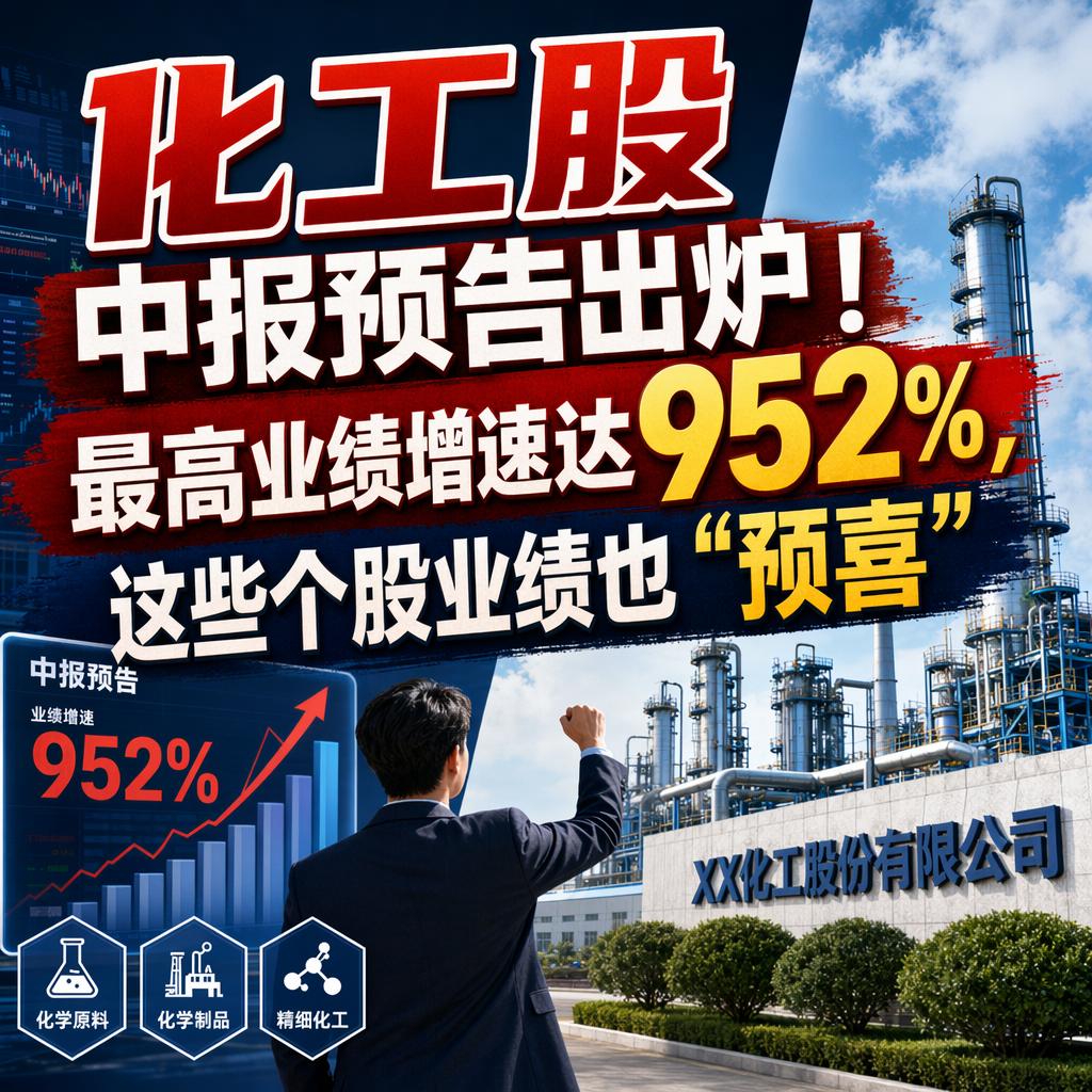 化工股中报预告出炉了，952%的增速看着确实吓人。但如果你觉得这就是本季度最猛