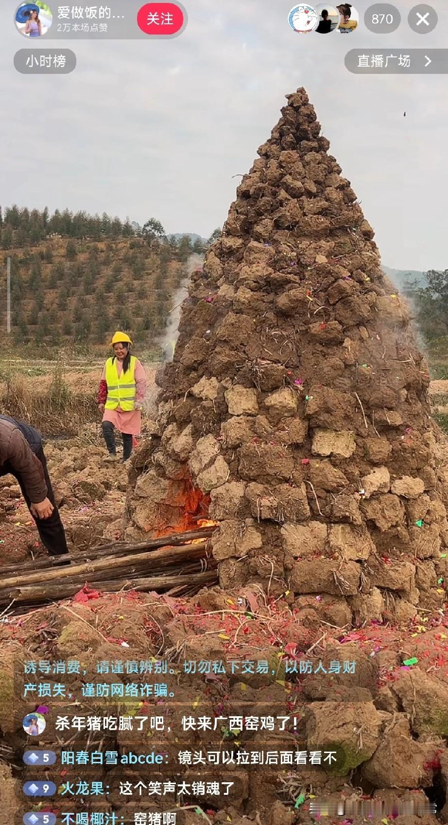 别说窑鸡，窑一头猪都够全村炫！刚刷到这场直播直接看傻了！这哪是窑鸡的土窑啊