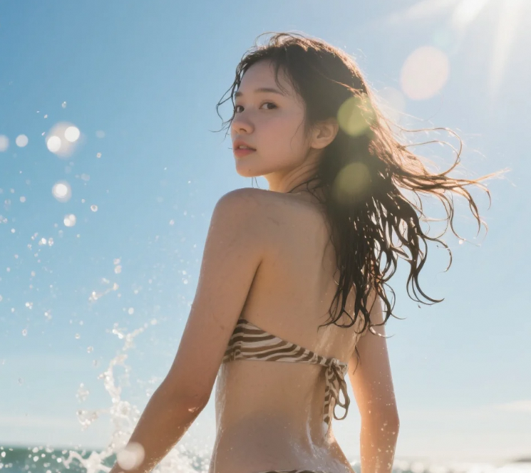 旧时光在发梢流淌的慵懒海滩时刻