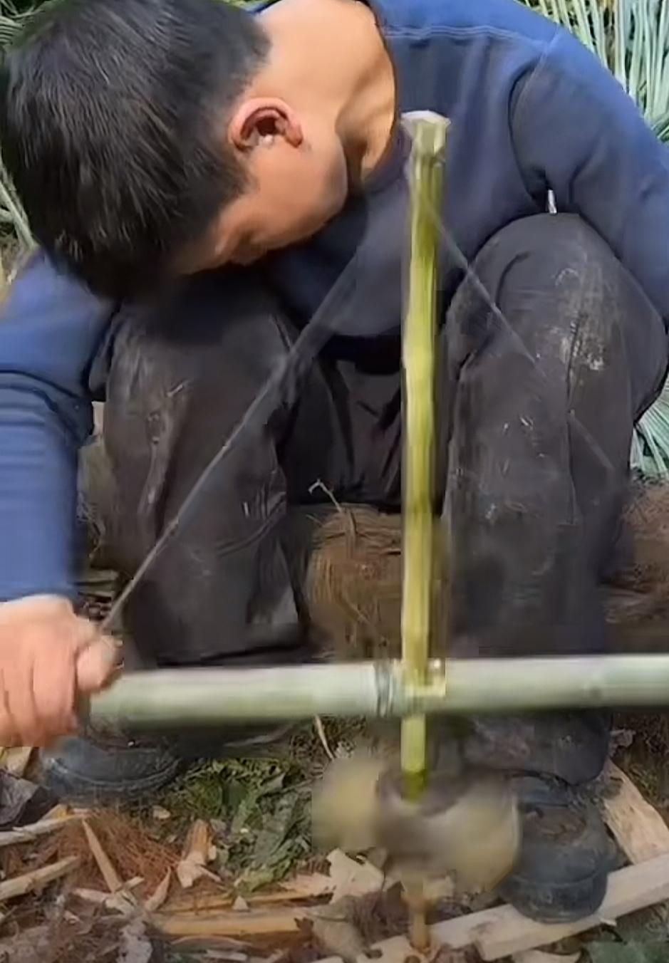 荒野求生70号张老六决赛第二天尝试了几次钻木取火都没成功，到底是哪个环节出现了问