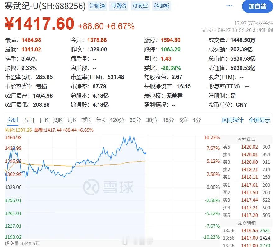 当了几分钟股王？​​​