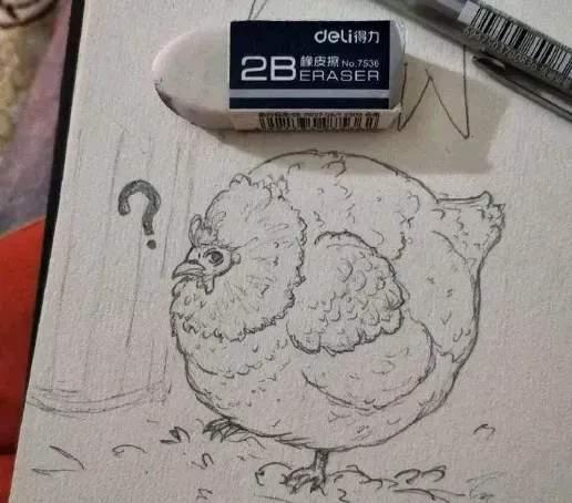 刚刷到这个帖子，看后直接把我给笑喷！国外某学校，美术老师让学生画一只鸡，结果