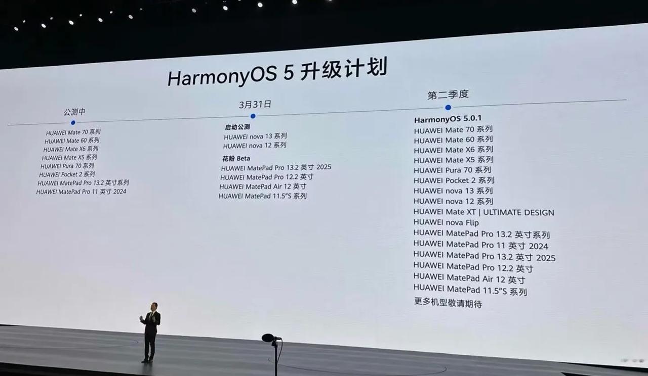 HarmonyOS5升级计划已出，MATE40/MATE40以及荣耀V30系列