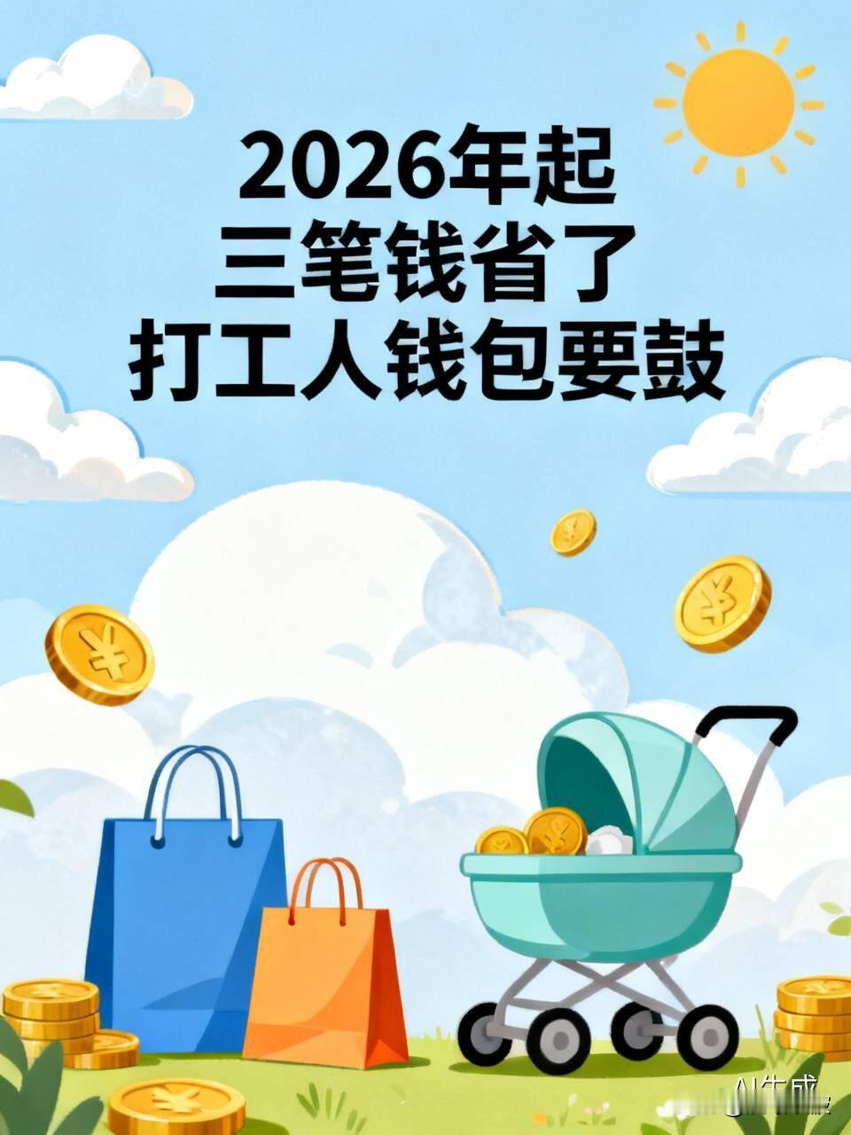 财政部定调！2026年起，这三笔钱通通省了，打工人钱包要鼓2026年开年
