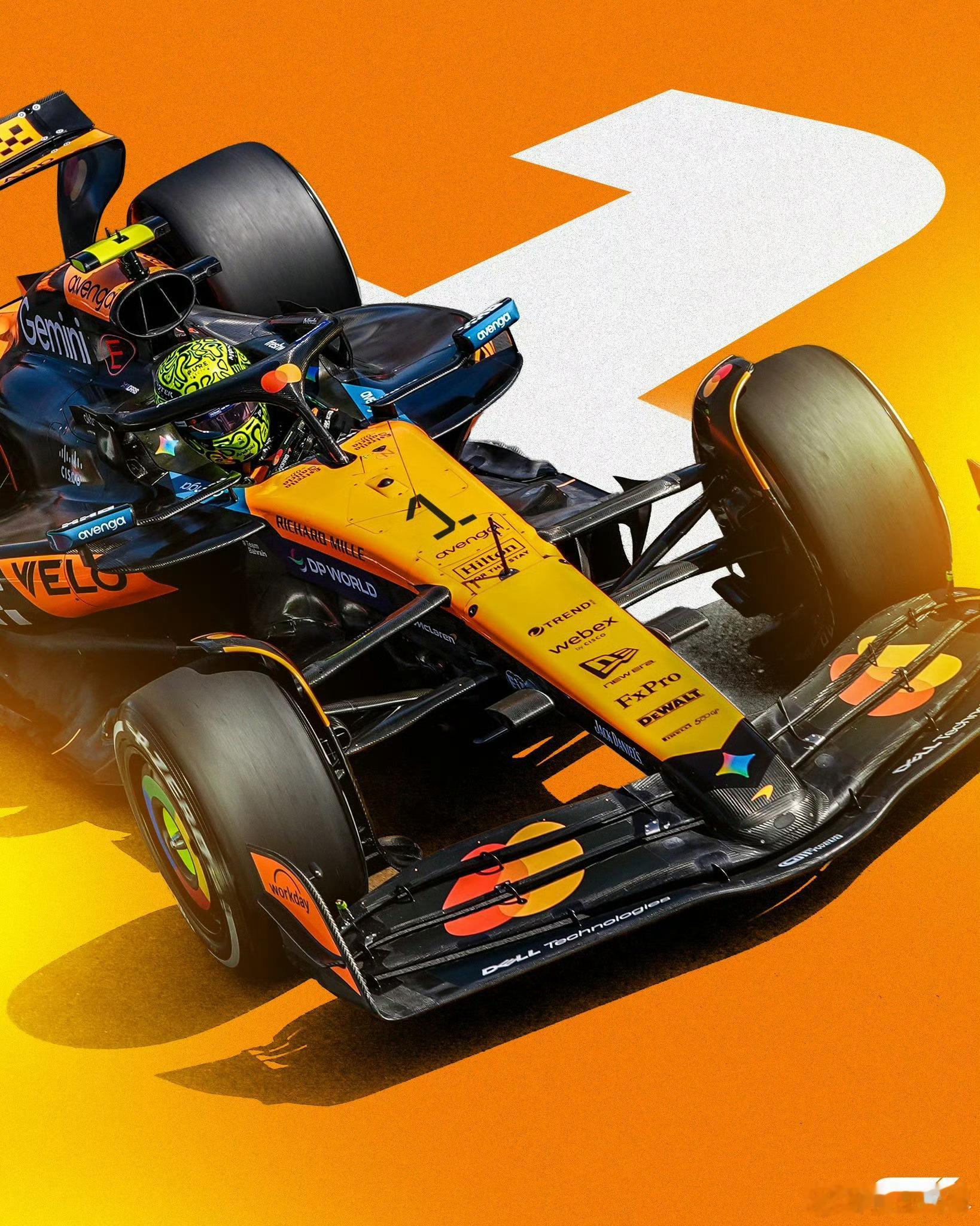 诺里斯确认明年车号使用「1」，那潘子可以换回「33」了F1撩妹不如撩车