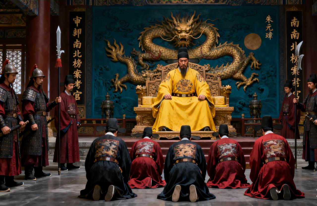 洪武三十年（1397年）的“南北榜案”，新科状元陈安被朱元璋车裂处死。这件案