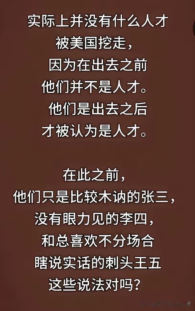 很多人实在学生年代就去了美国当然是人才对某些人说的话对谁说的呢这不是说