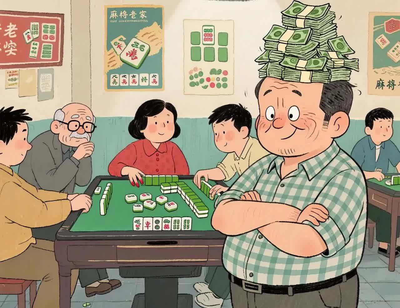 好打麻将的人，尤其是老去麻将馆打麻将的人，无论今天手气有多好，或者点儿有多背，记