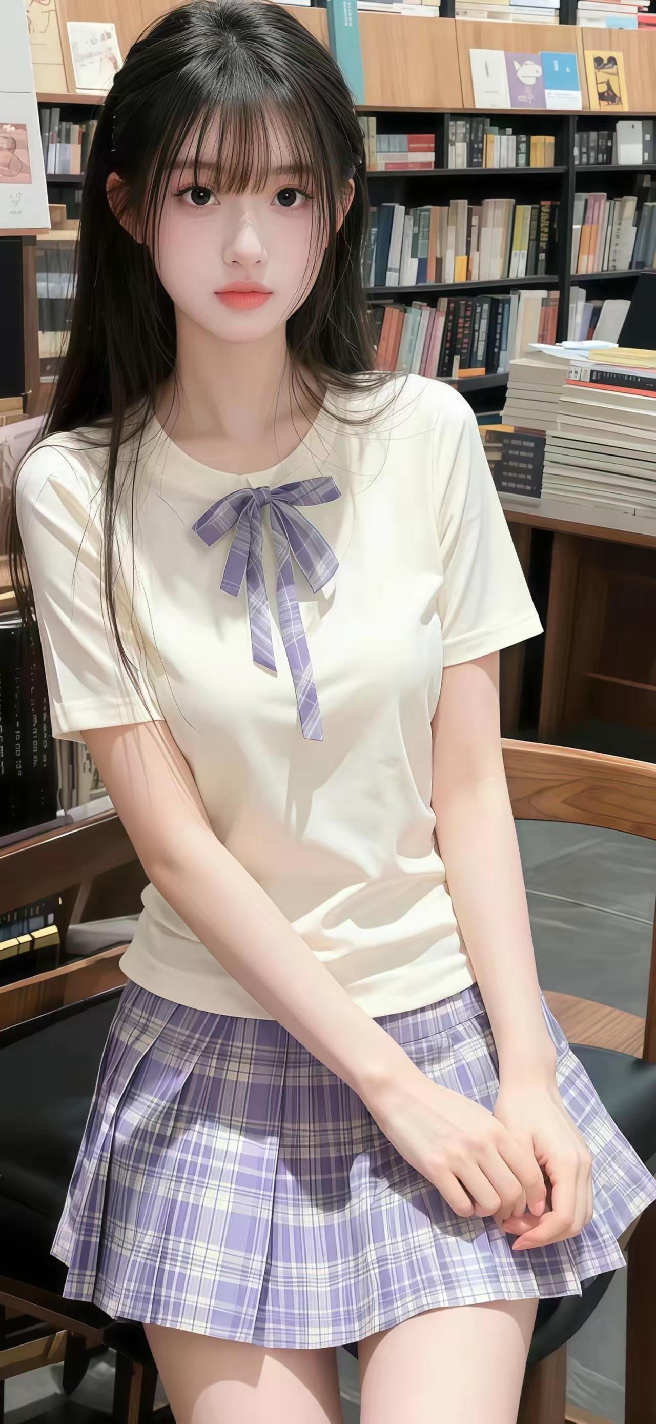 好巧，图书馆偶遇，高中女同学