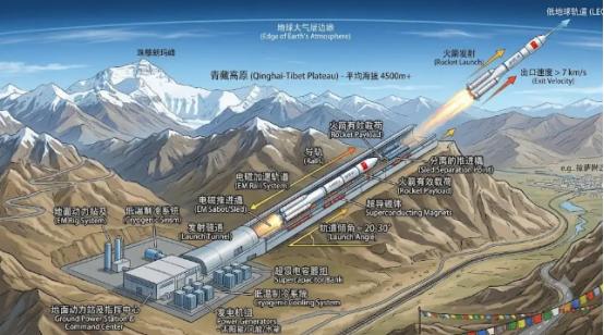 青藏高原建电磁弹射器送火箭上天？马伟明这个构想一出，全球航天圈全懵了。可中国人真