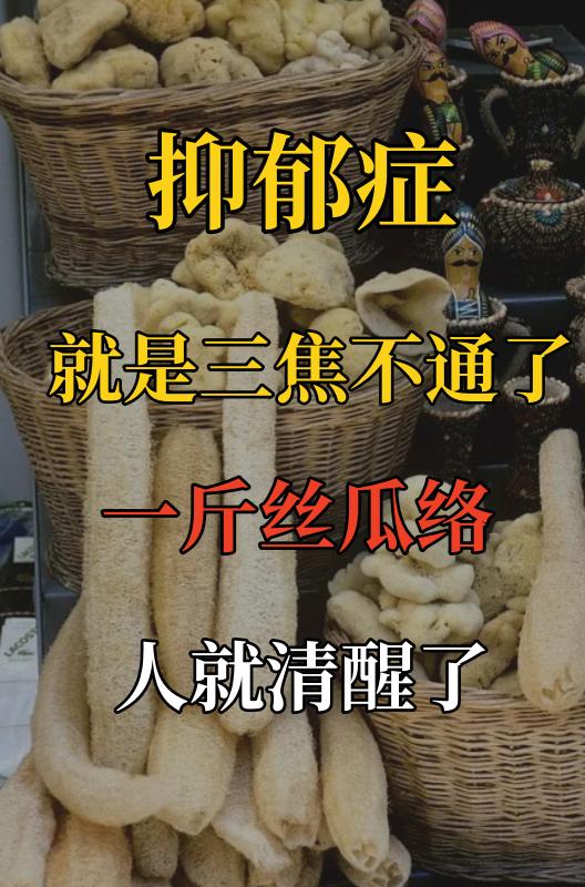 抑郁症就是三焦不通，一斤丝瓜络人就清醒了很多人以为抑郁症只是单纯的情绪问题，其