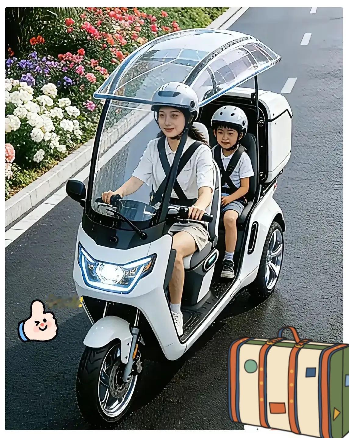 炸锅了，带雨棚、有安全带的电动车来了！网友狂赞：这才是老百姓要的新国标！你有