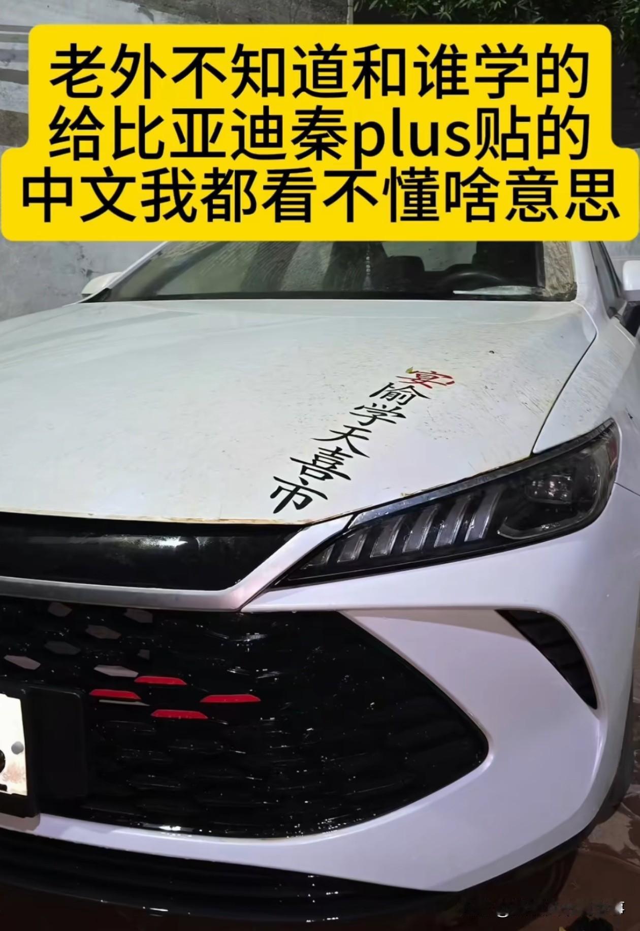 国外最近兴起了往中国电动车上贴汉字，格调拉满。一个中国留学生去外国朋友家做客。