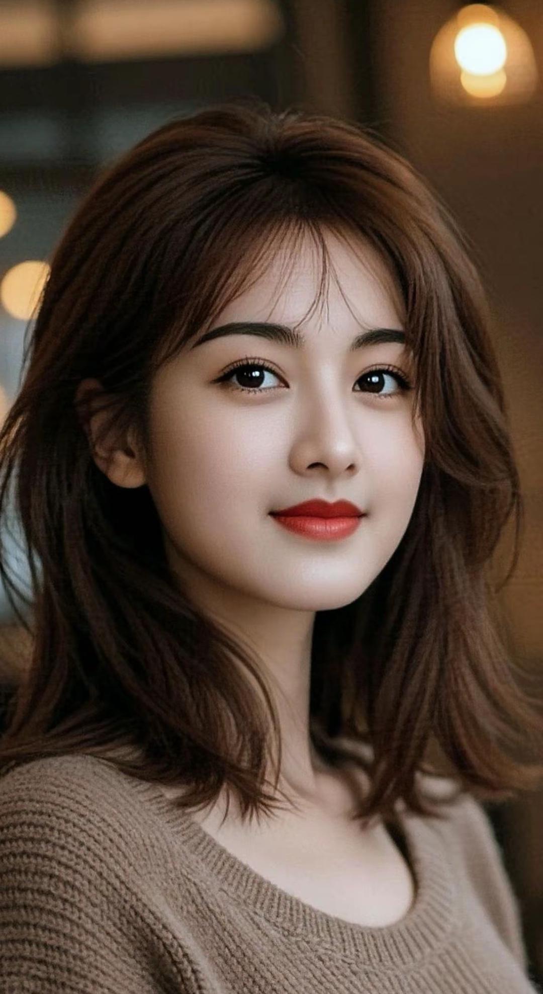 温柔甜美的少女，微笑中散发着暖意。高雅气质美女美女人像群