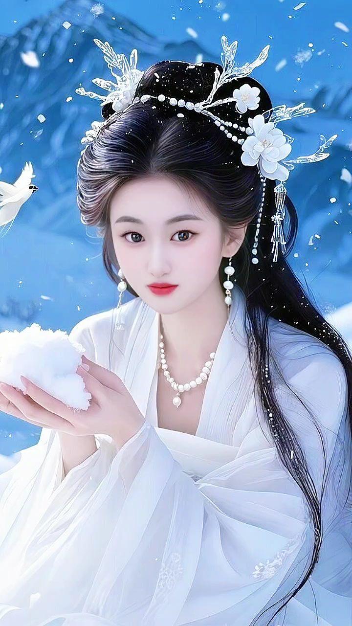 清冷古风汉服雪景国风古韵汉服之美在华夏汉服小姐姐
