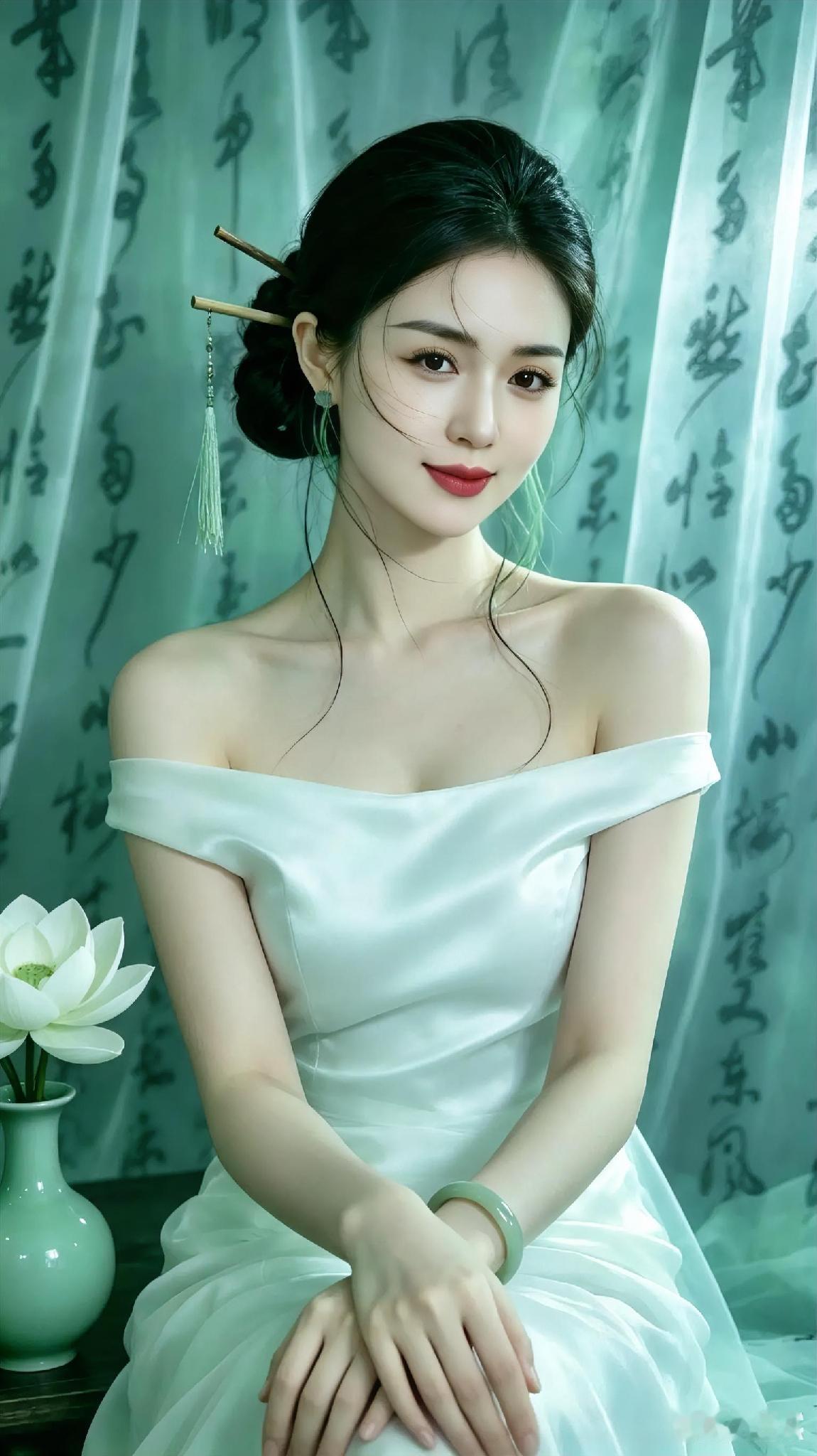 女孩清秀的轮廓和柔和的色调，让人们更容易接近，倍感亲切。她的气质十分清秀，仿