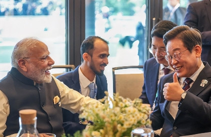 莫迪忽悠李在明在这次G7峰会上，印度总理莫迪表示，李在明总统进行了一次非常愉快