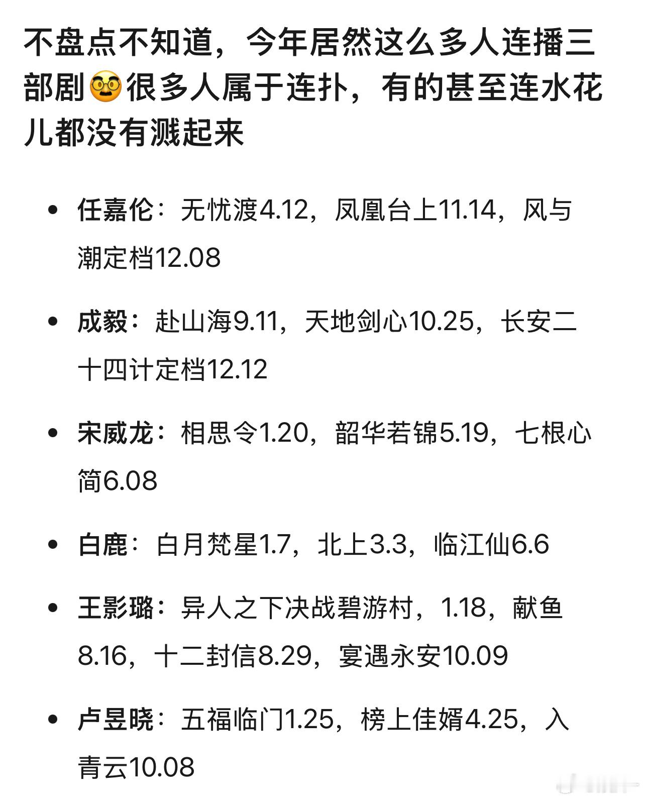 不是，刘宇宁三分钟的配角都得扛剧吗？😂