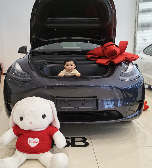 ModelY给儿子的大玩具儿子一周岁了，非要吵着买辆特斯拉ModelY，