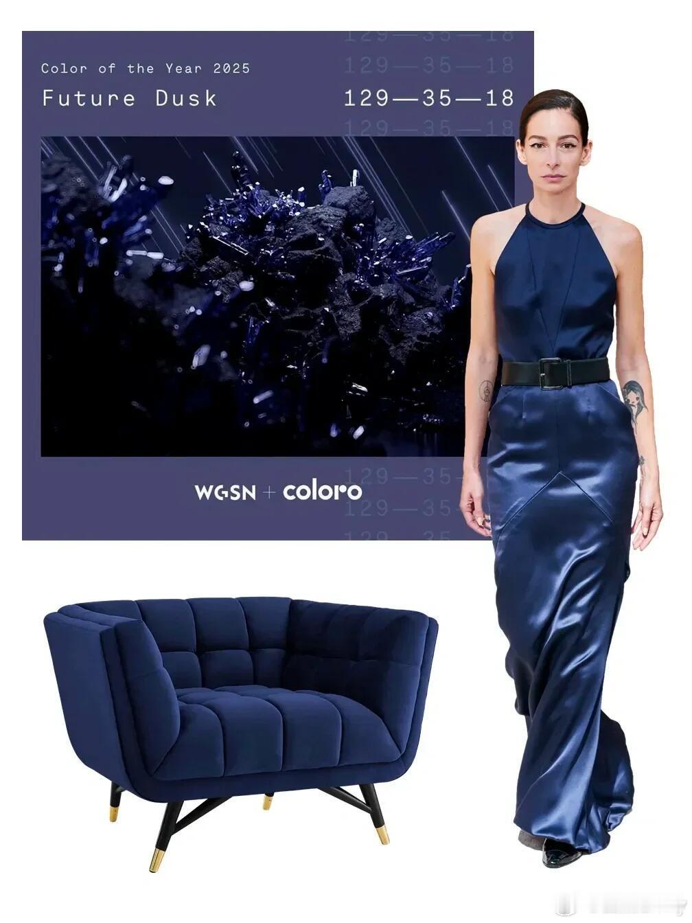 未来暮色2025年度流行色未来暮色，揉碎蓝紫深邃揉进光影，藏着宇宙级神秘与未来质