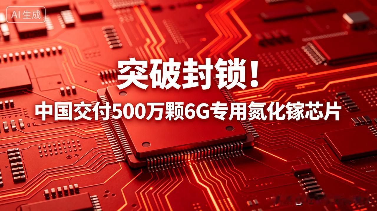 突破封锁！中国交付500万颗6G专用氮化镓芯片以前我们卖镓矿给别人。别人