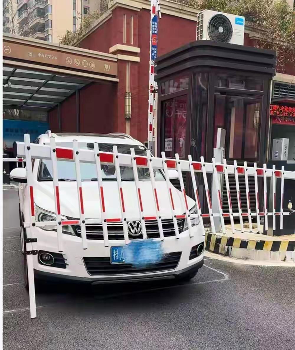 “就是刺头！”广西南宁，女子开车经过小区道闸时，发现道一点反应都没有，便反复倒车