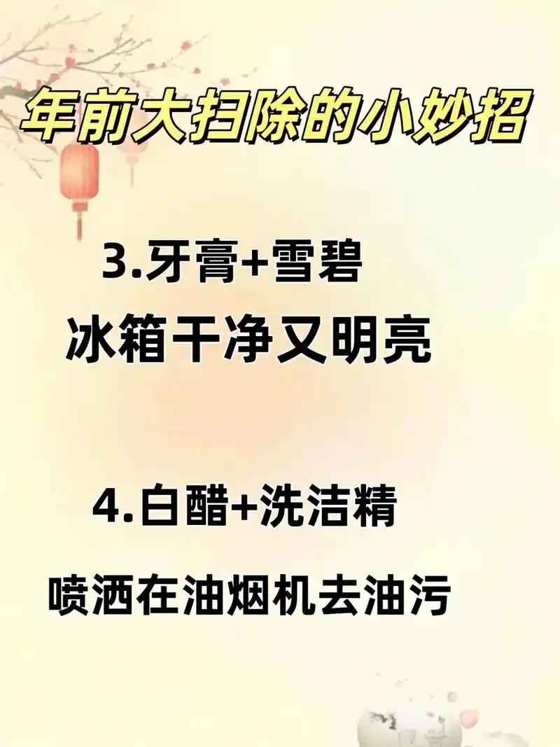 帮你轻松搞定家里的卫生，让新年焕然一新！以下是一些实用的小妙招：1.分区清