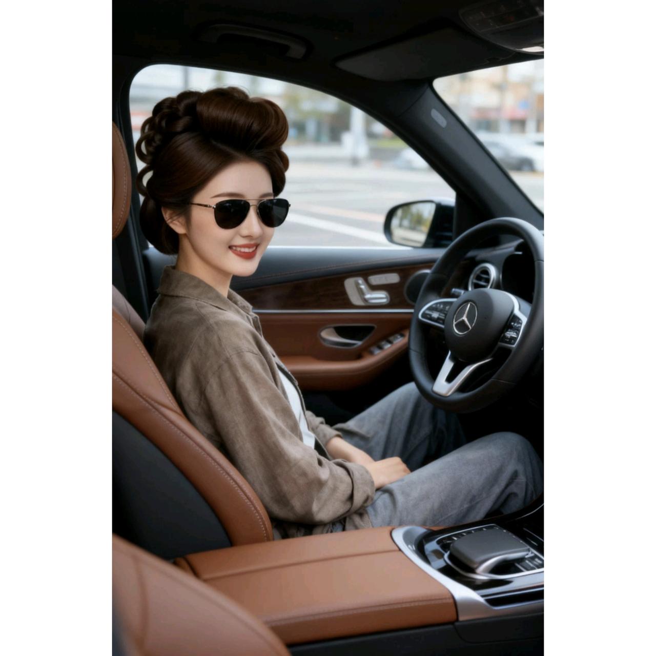 奔驰车失控撞灯杆当场断成两截！六旬女司机身亡，行车记录仪拍下惊险瞬间在东