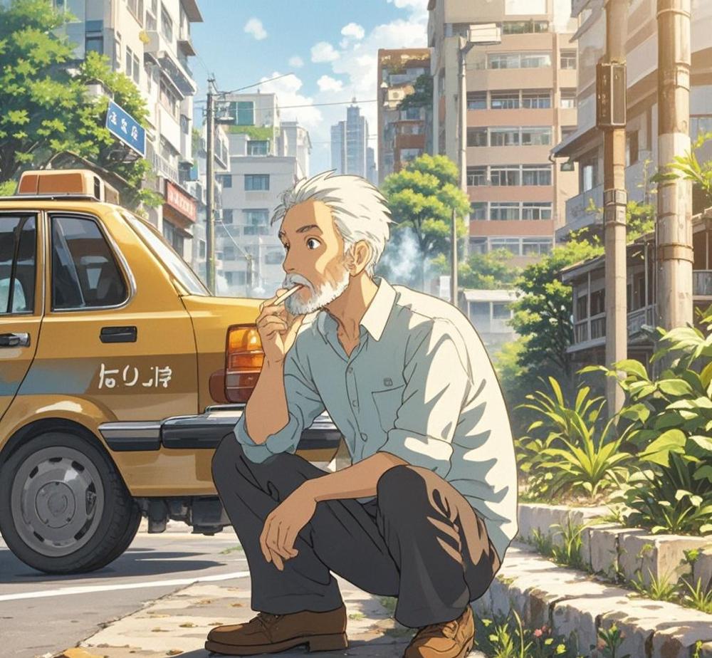 楼下邻居跑网约车三年，最近总蹲在路边抽烟。问他还赚钱不，他猛吸一口说：“赚，就是