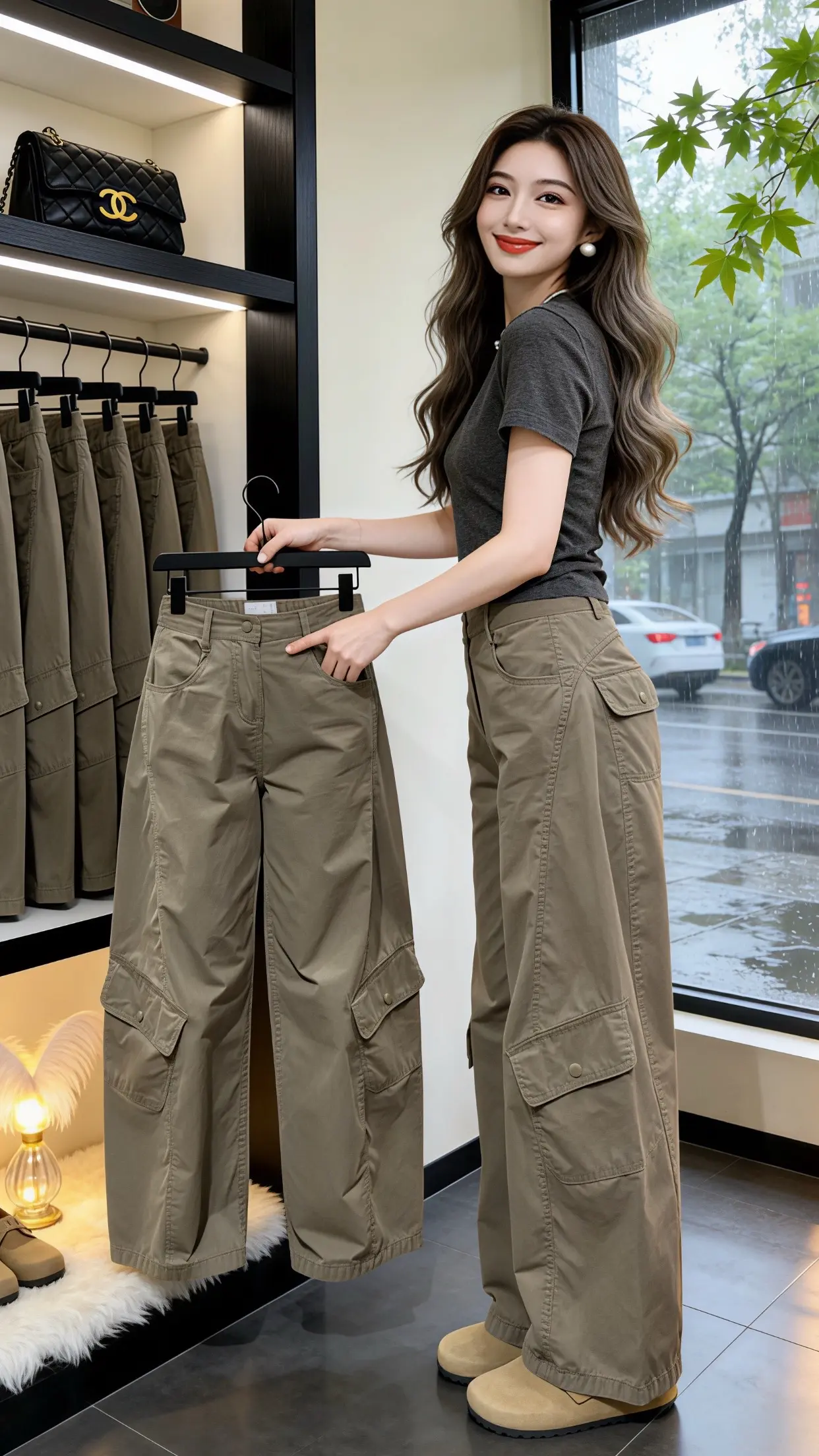 高颜值炸街女工装裤 显瘦显高显腿长裤子 这才是女生们想找的裤子吧 穿出...