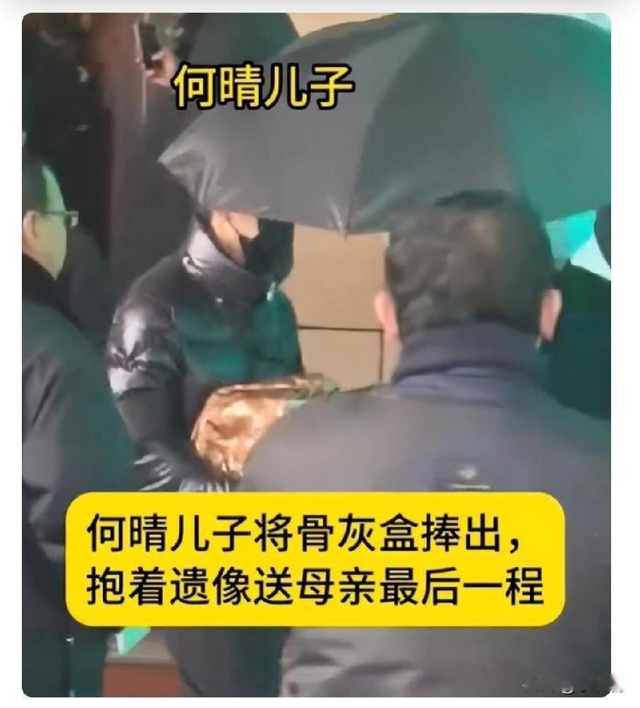 初雪送美人！何晴葬礼落幕，儿子捧骨灰送别，好友廖京生现身泪目61岁演员何晴