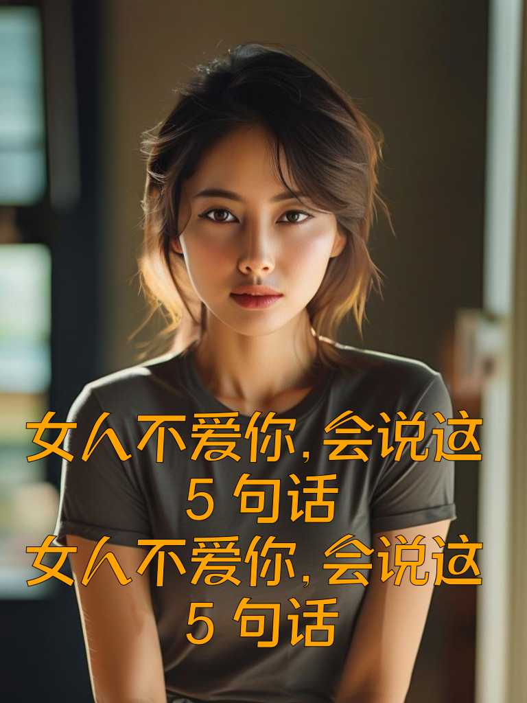 女人不爱你，会说这5句话