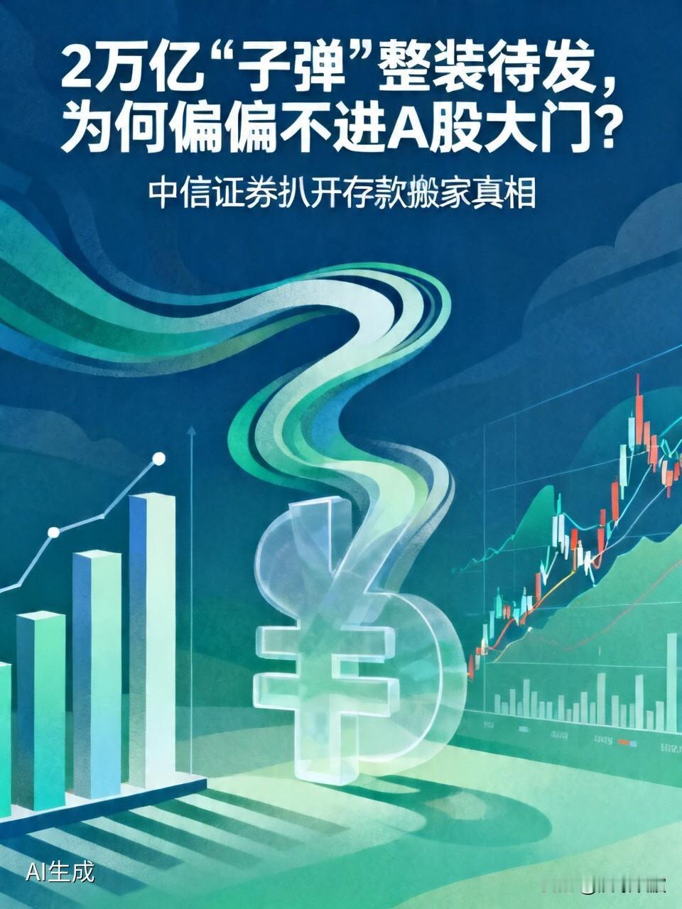 2万亿“子弹”整装待发，为何偏偏不进A股大门？中信证券扒开存款搬家真相，结局太真