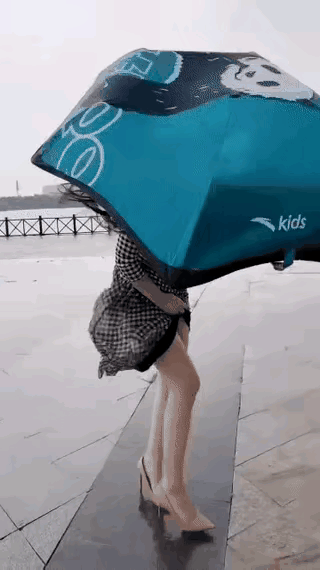 这么大风天气尽量不要出门了，不安全，高空坠物很容易发生，另外，建议爱美的女生不要