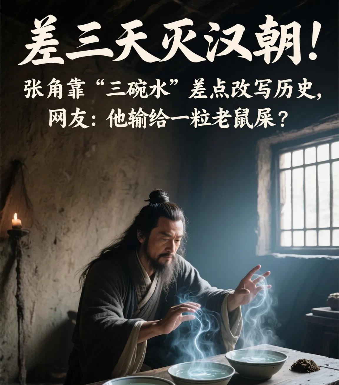 差三天灭汉朝！张角靠“三碗水”差点改写历史，网友：他输给一粒老鼠屎？