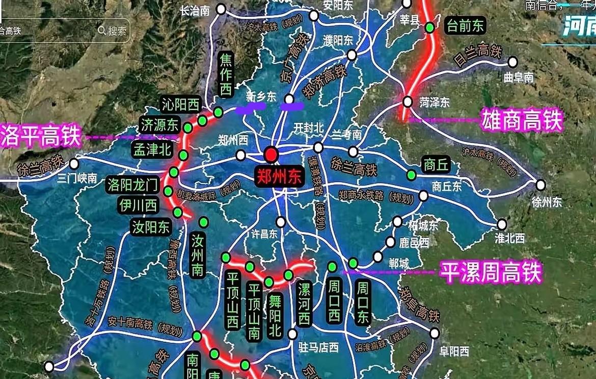笔者认为河南省应尽快研究划归建设焦新城际高铁。河南在郑州率先建成全国第一个米字
