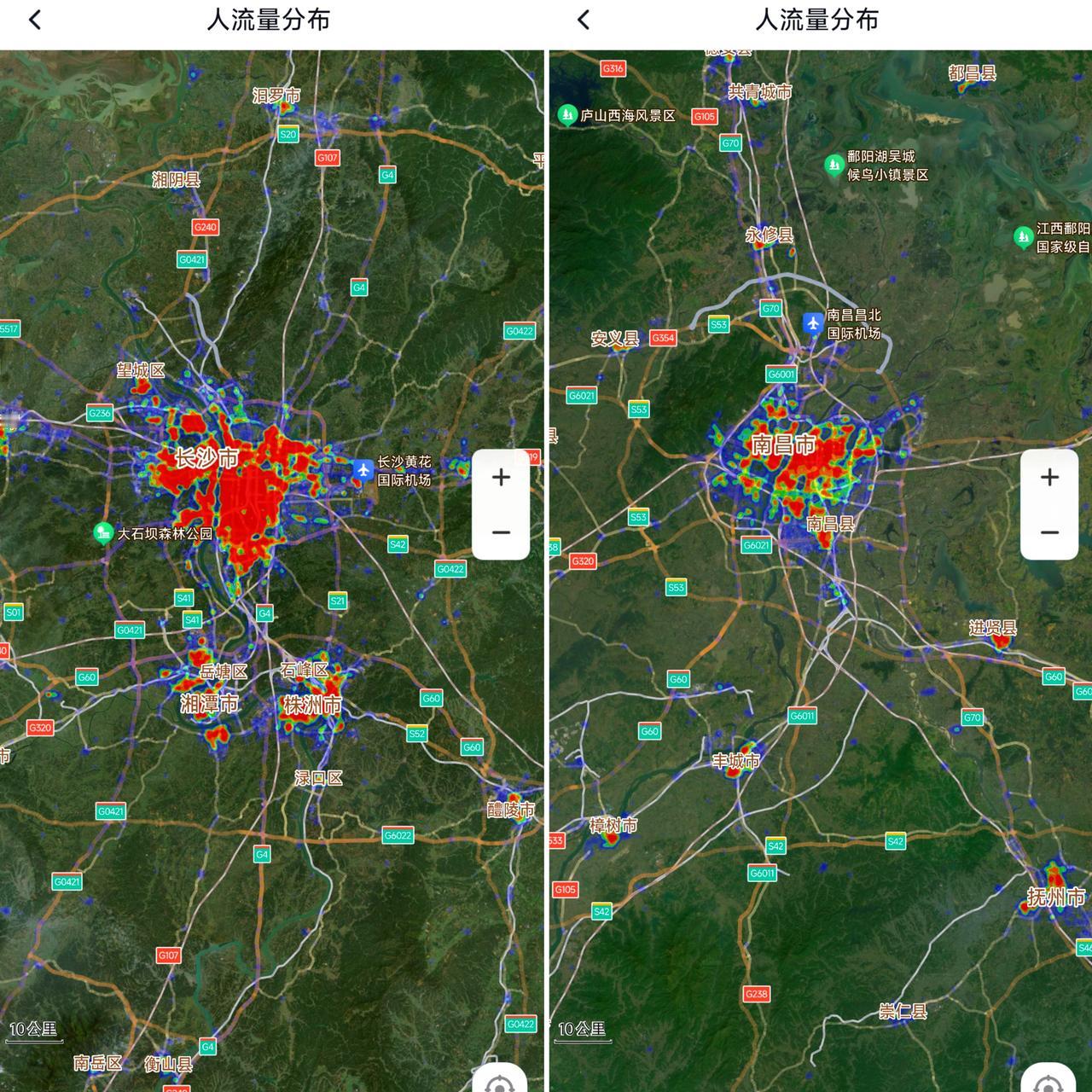 现在看来长沙市区面积有点小，至少跟南昌比起来的话确实是这个样子。现如今南昌常住人