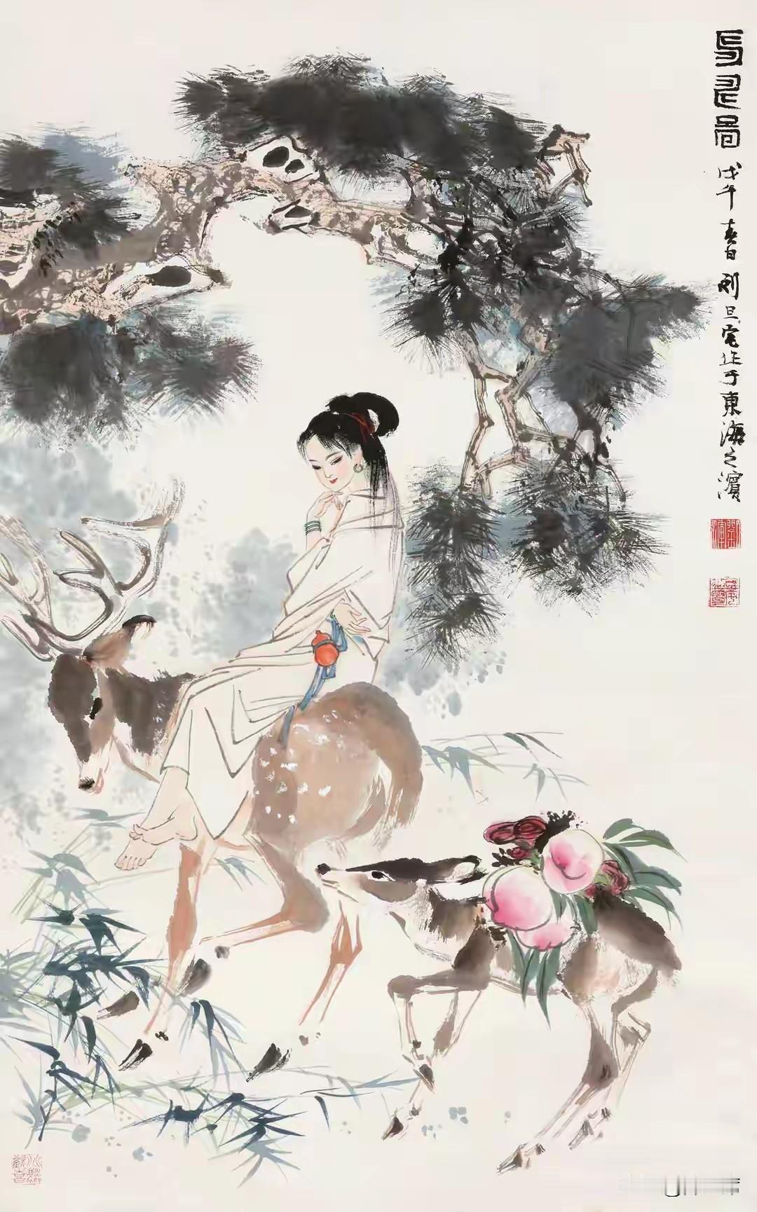 刘旦宅的绘画线条流畅灵动，就像舞者在纸上翩翩起舞。他所绘画人物，线条勾勒细腻，人