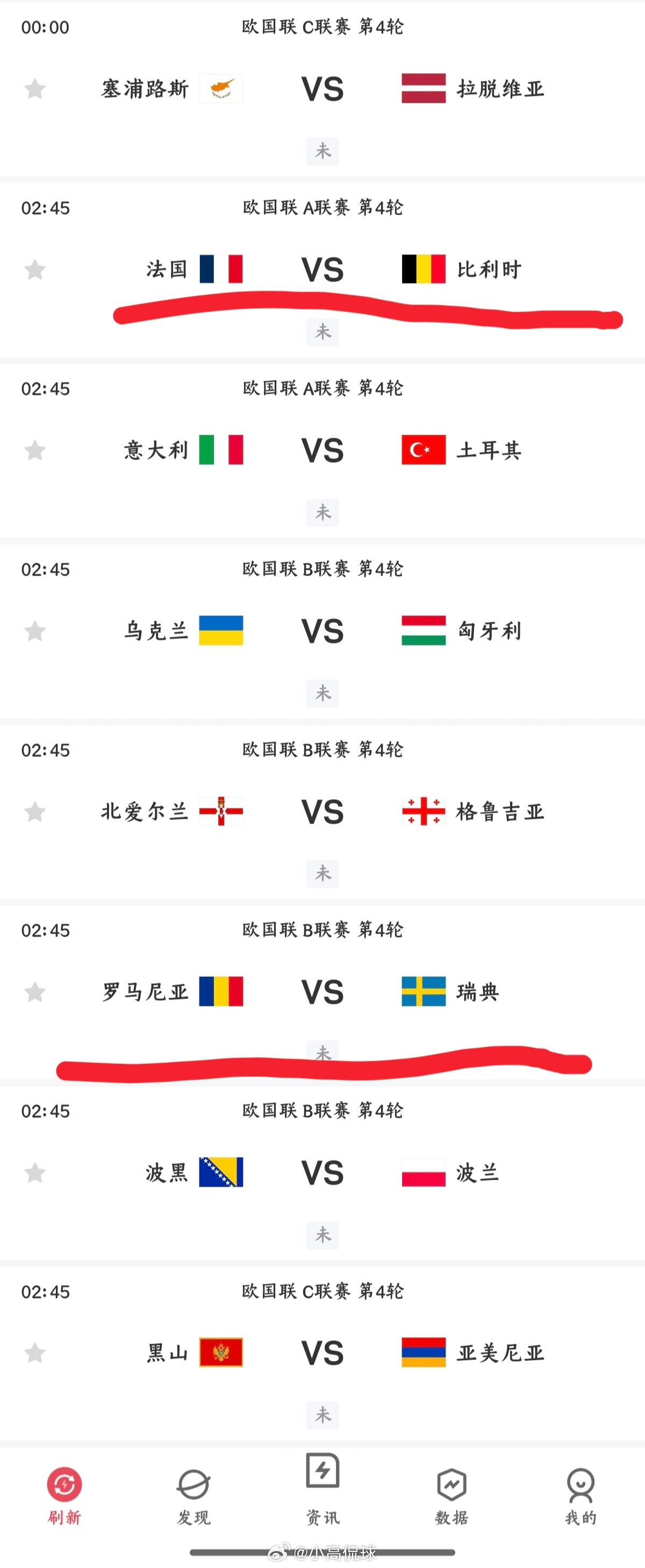 明天多场欧国联直接管够，重点锁定这两场神仙对决：罗马尼亚vs瑞典罗马尼亚主场作
