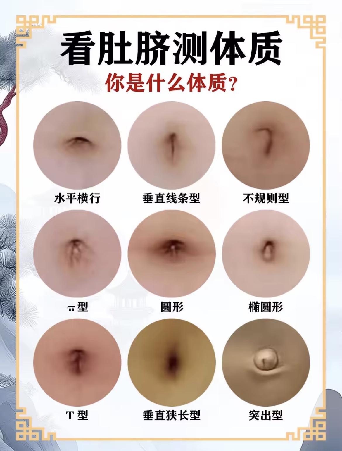 原来不经意的肚脐也有“文章”！藏在每个人身体的小奥秘看肚脐就知道你自己身体的